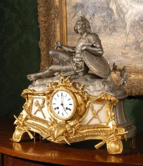 **** Sold **** Early Antique French Clock - The Warrior